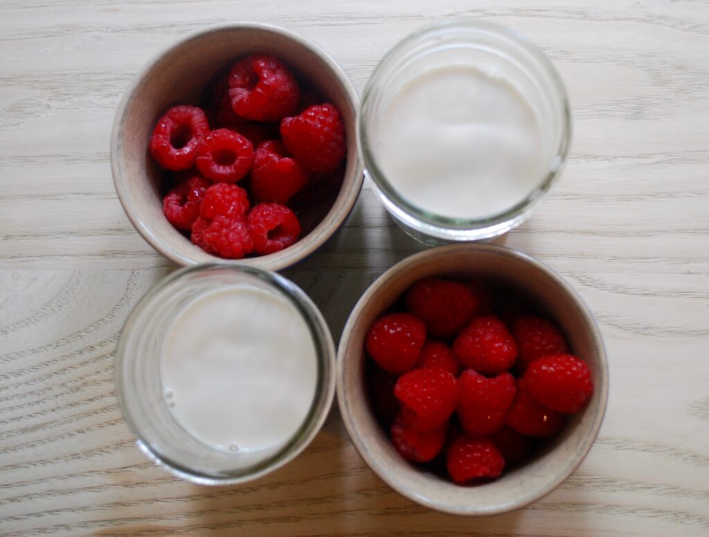 Berries and milk